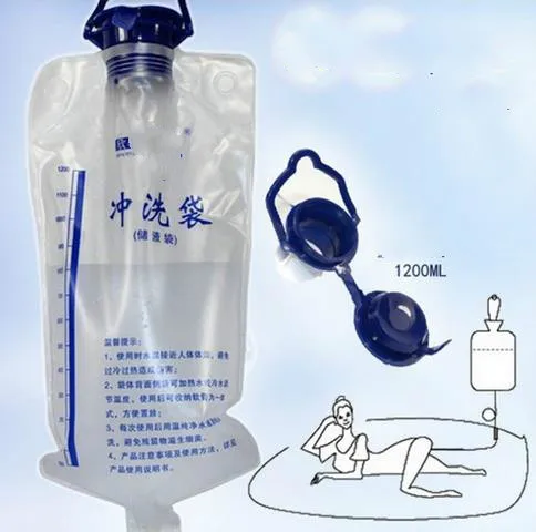 1200ML Enema Kit Medical Household Enema Bag Spa bowel Detoxification Colon Hydrotherapy Anus&Vaginal Cleaning Women Anal Shower