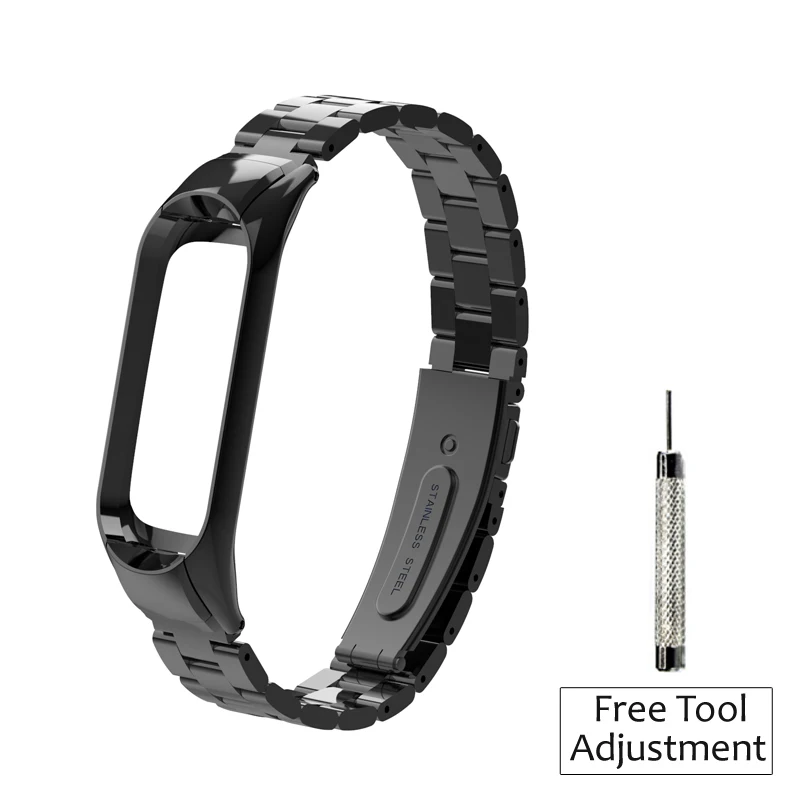 style 2 black Браслет Amazfeel для mi band 4 металлический ремешок mi band 4 ремешок на запястье из нержавеющей стали ремешок для mi band 3 mi band 3 ремень - Цвет: style 2 black