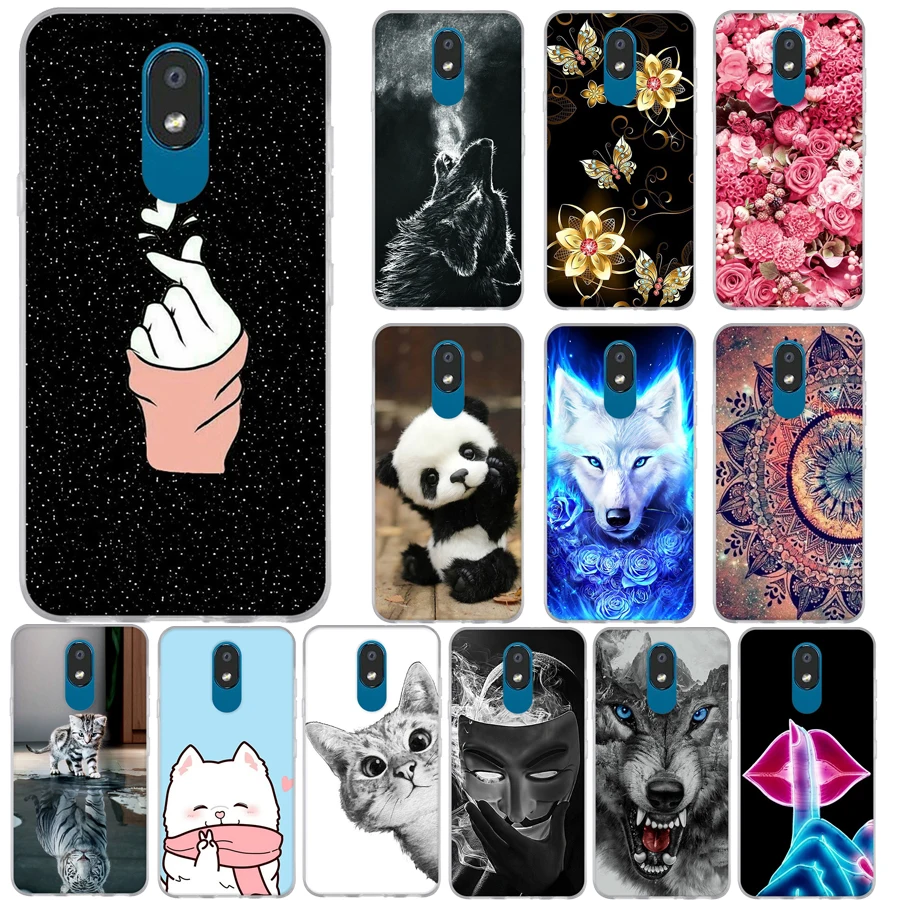 Силиконовый чехол для LG K30 2019 с цветами и животными мягкая задняя крышка из ТПУ X2