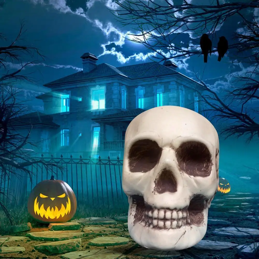 

Halloween Horror Skull Props Mini Trumpet 5cm Plastic House Props Haunted Decoration Skull Secret Room Bar A9d1