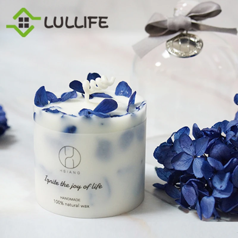 Креативные цветочные цилиндрические восковые ароматические бездымная свеча