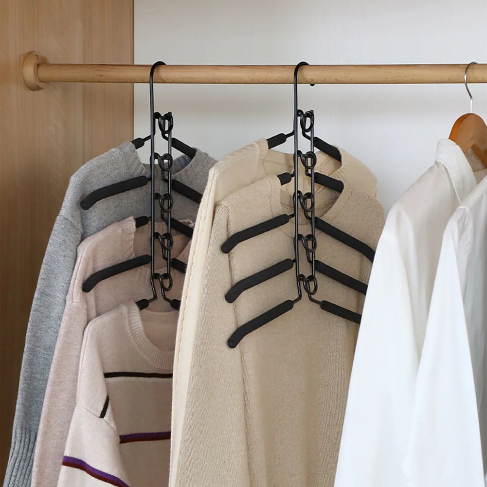 Экономичные 5 в 1 Многослойные вешалки для одежды компактные многоразовые