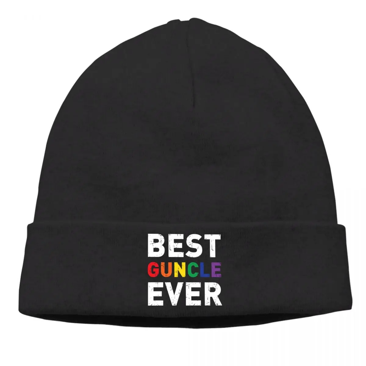

(Thin) Pride LGBT Gay Love Art Skullies Beanies Caps Best Guncle Ever Knitting Winter Warm Bonnet Hats Unisex Ski Cap
