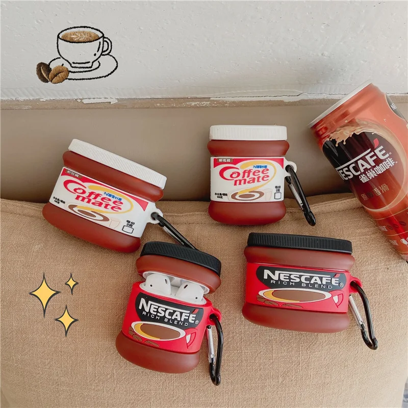 

For Airpods Case,Coffee Mate Case For Airpods 1/2 Case,Soft Silicone Earphone Headphone Cover For Airpods Pro Case For Girls