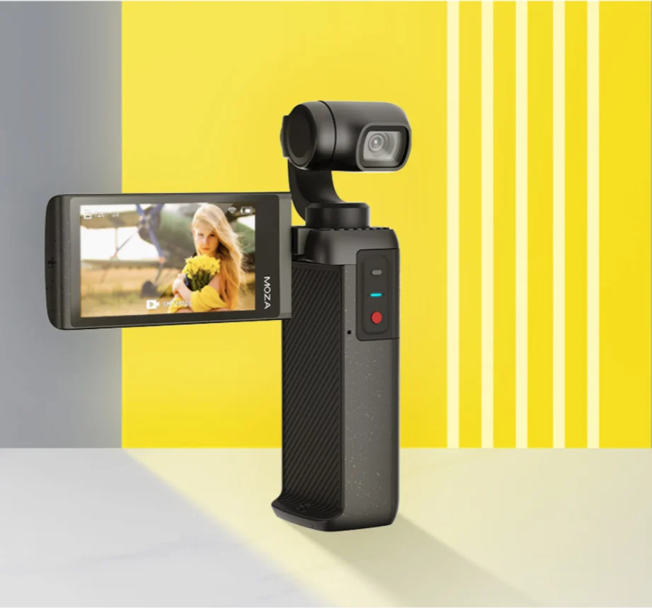 

MOZA Moin Camera, Handheld 3-Axis Gimbal Stabilizer with 4K Camera, 1/2.3” CMOS 12MP Photo,4K/60Fps Video, 120° Super Wide Angle
