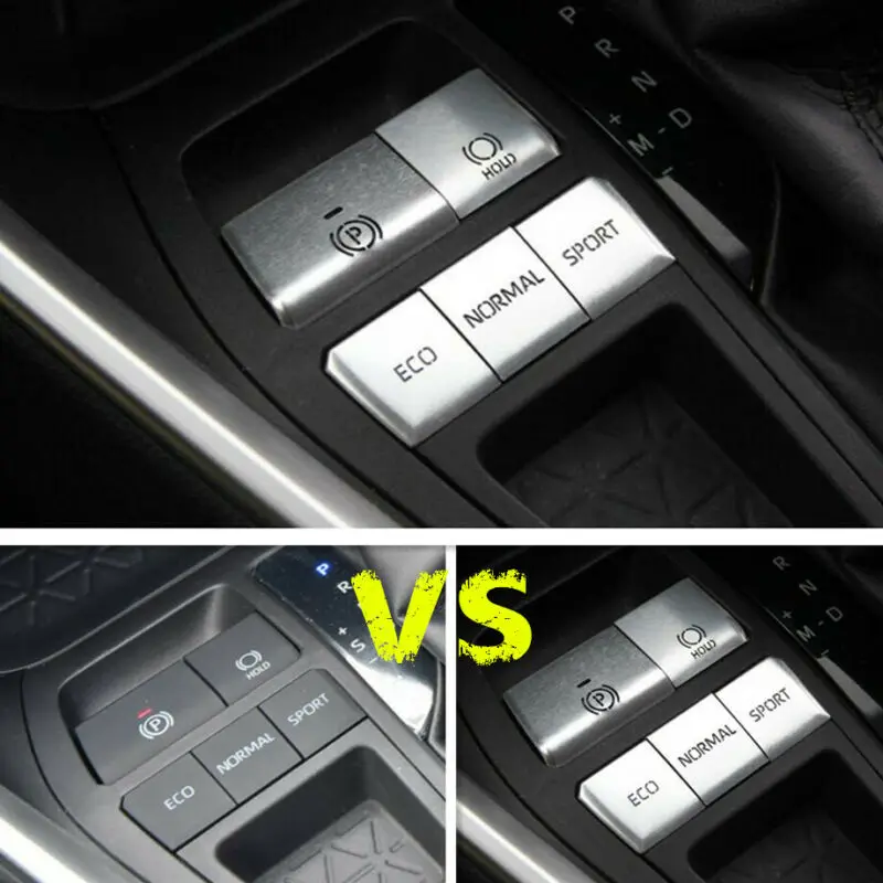 

5PCS /set Function Button Trim Accessories Aluminum Frame Gear Shift Box Parts Replacement Silver
