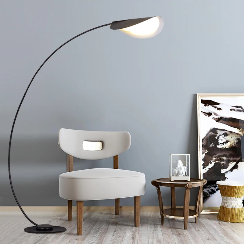 Nordic Minimalist Designer Floor Lamps Creative Atmosphere Living Room Sofa Arc Line Fishing Lamp Study Decoration Lights | Освещение