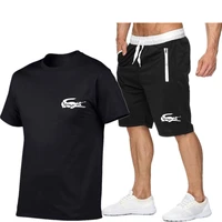 new brand summermens brand sportswear shorts set short sleeve breathable t shirt and shorts casual wear mens basketball traini