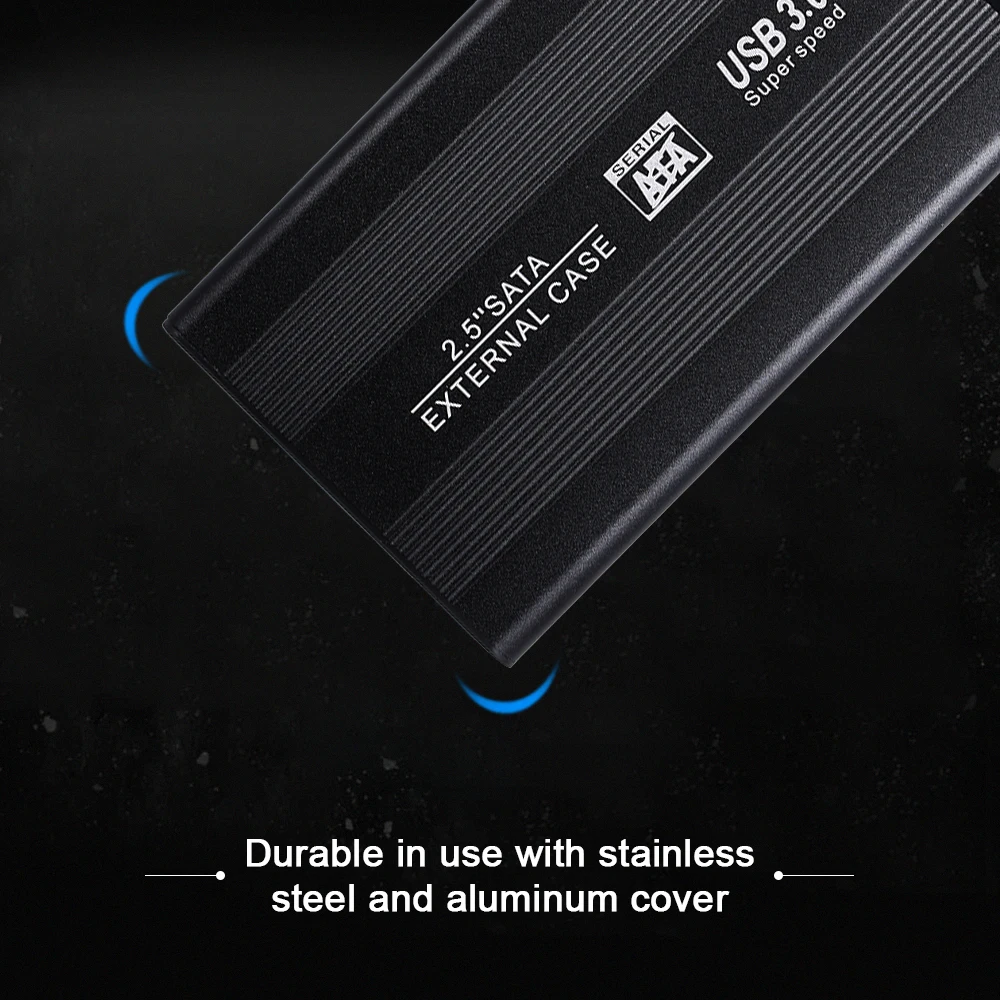 2,5 дюймовый жесткий диск SATA жесткий диск к USB3.0 адаптер конвертер Внешний чехол прочный с крышками из нержавеющей стали и алюминия