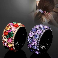 1pc shiny crystal rhinestone hair claws hair accessories for women colorful grab clips hairpins hair clips ponytail headwear