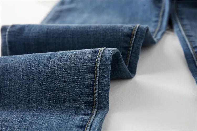 

Fashion 9/10 Length Stretch Washed Denim Maternity Jeans Summer Pencil Trousers Clothes for Pregnant Women Pregnancy Pants