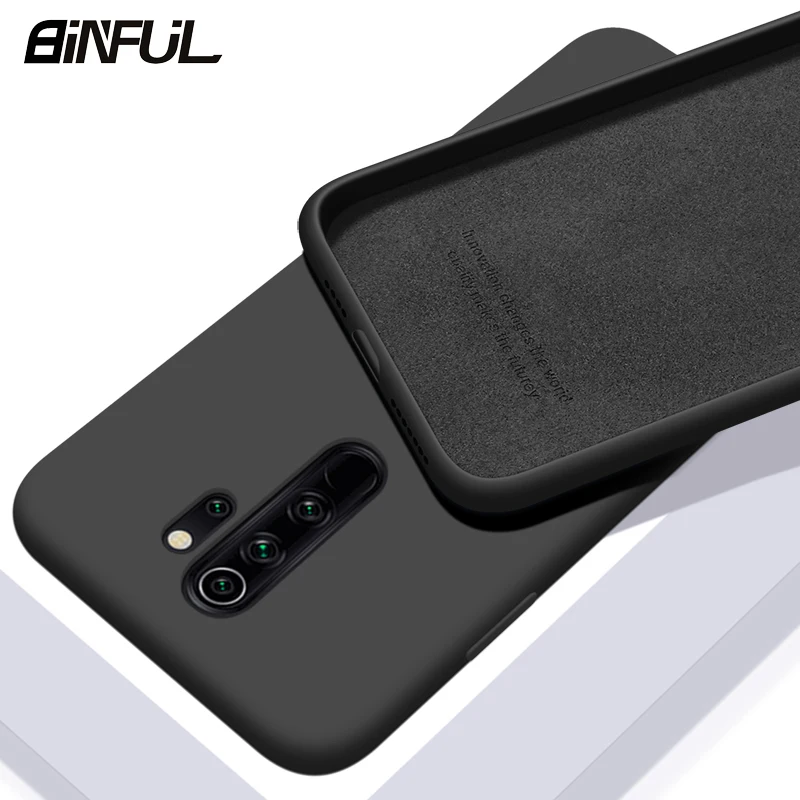 Чехол для Xiaomi Redmi Note 8 Pro бампер противоударный ТПУ чехол из жидкого силикона Coque