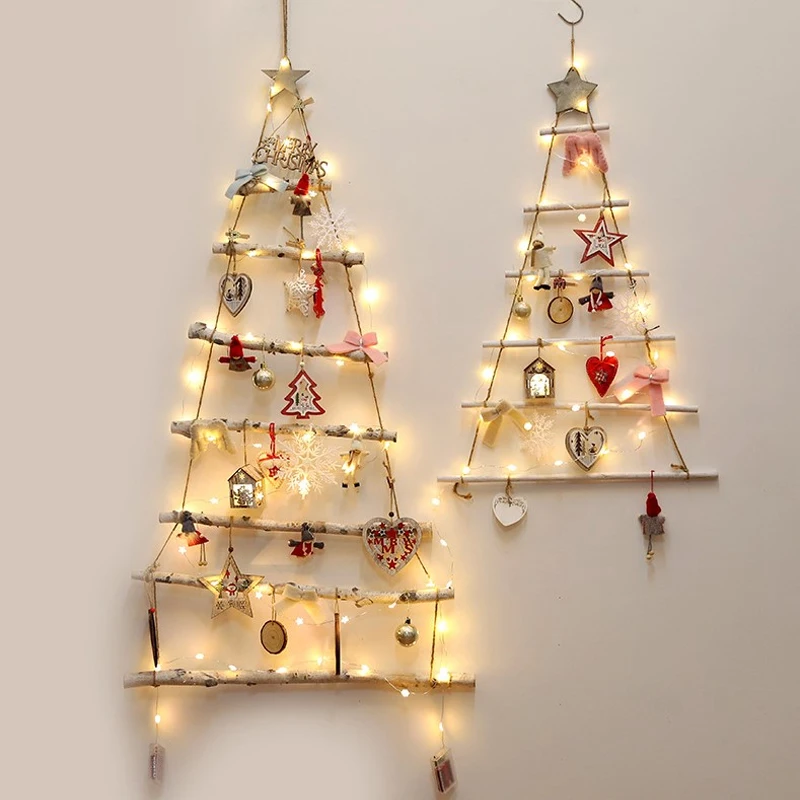 Рождественское дерево бревна подвесное орнамент стены двери украшения торговый