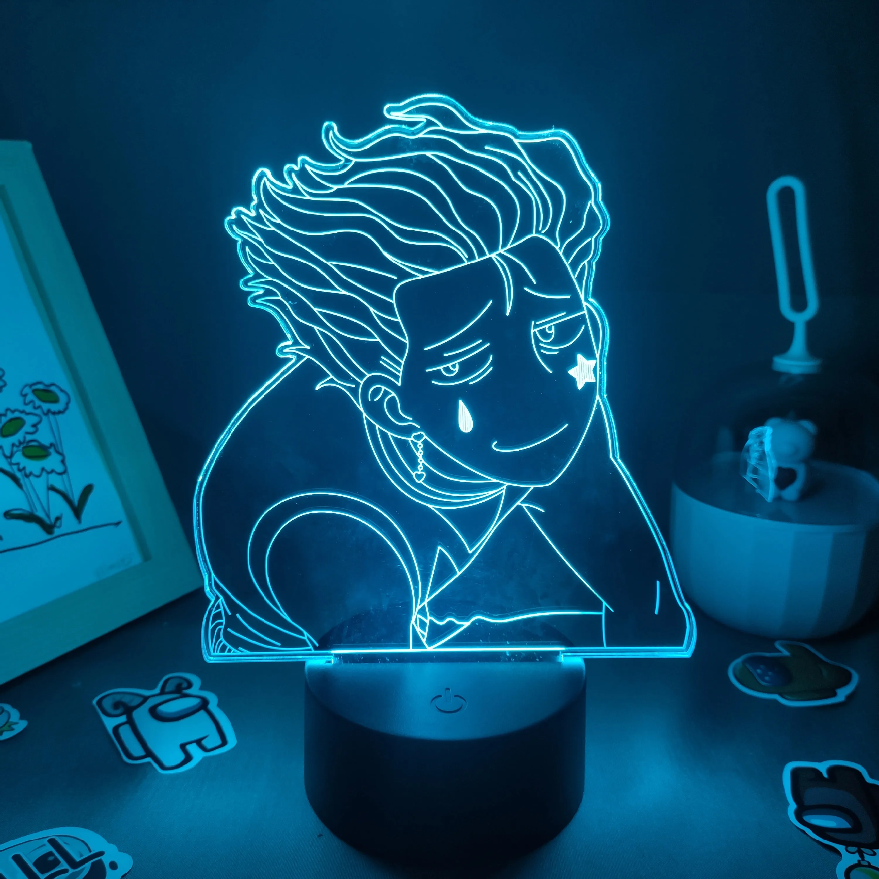 Фигурка манга хисока лавовые лампы аниме Hunter X 3D Led RGB Батарея изменение ночные