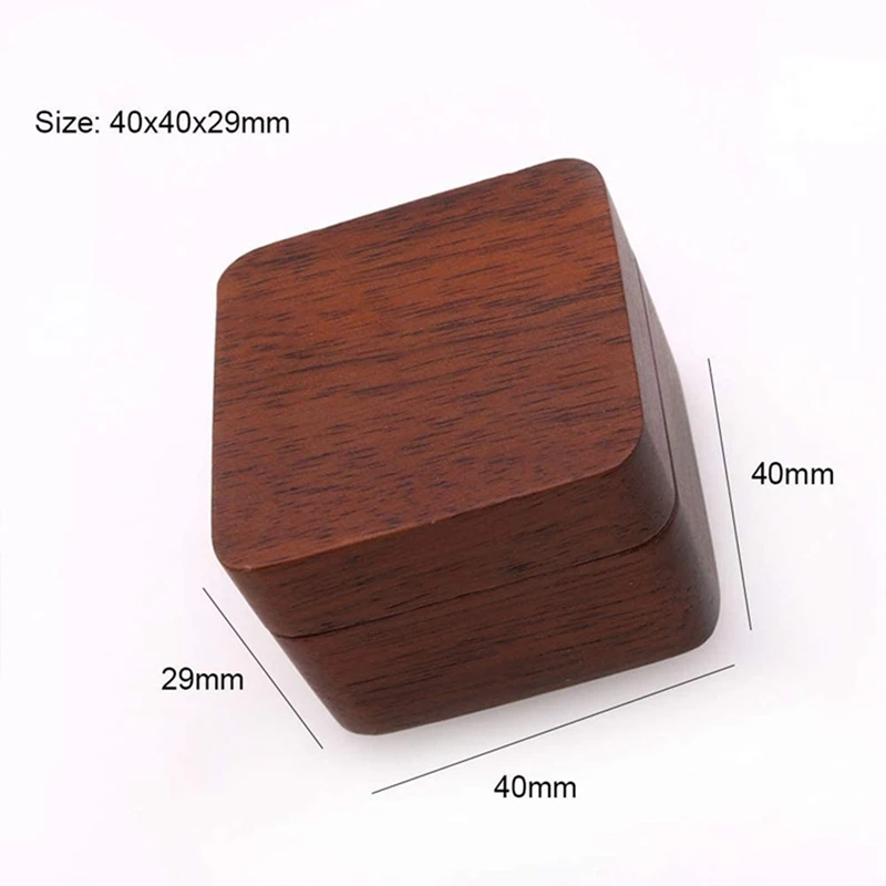 

2XWalnut Wooden Guitar Pick Plectrum Storage Box Picks Hold Case Care Tool Guitar Accessories