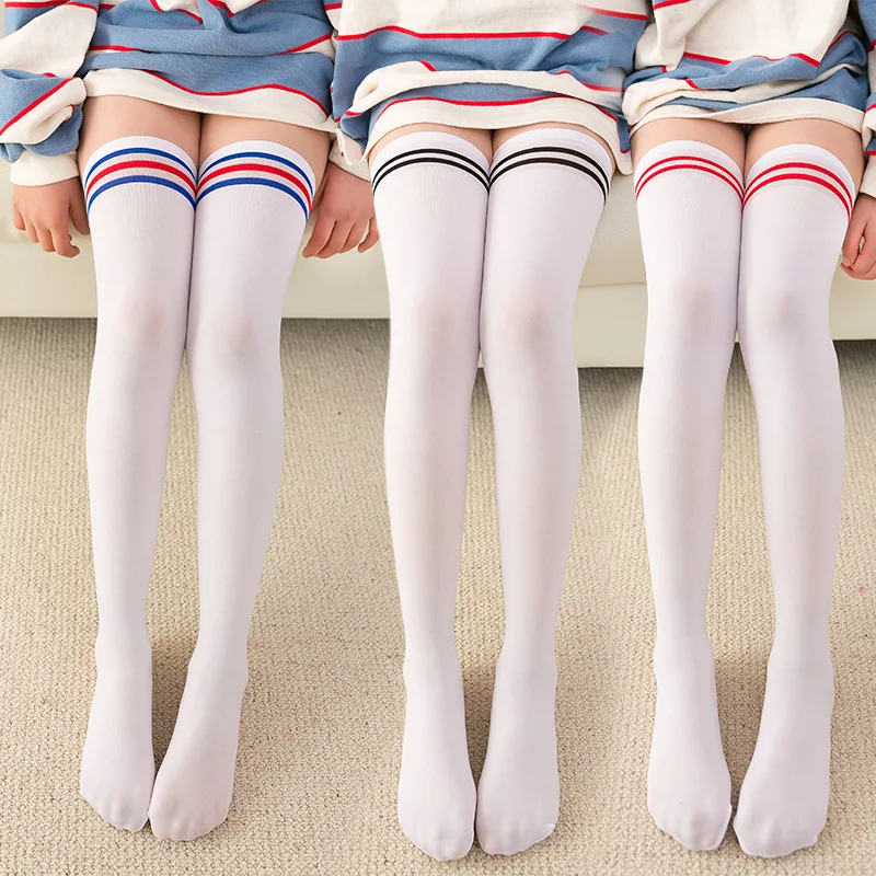 

Children's Socks Girls Stockings Velvet Student Performance Knee High Stockings