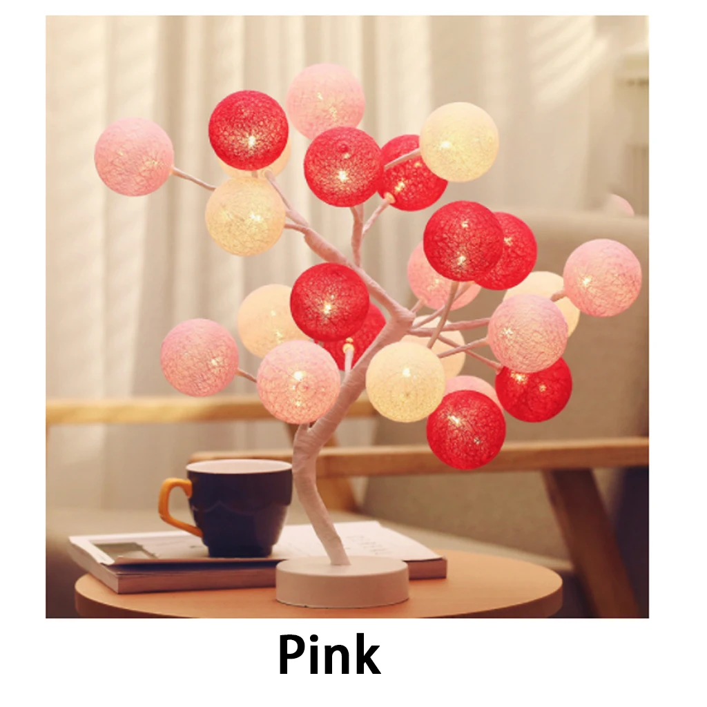 Хлопковый шар лампа для дерева креативный подарок на день рождения ротанговый