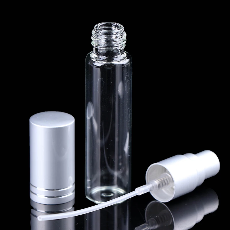 

1PCS Portable 10ML Glass Perfume Bottle With Atomizer Empty Cosmetic Containers For Travel Spray Bottles