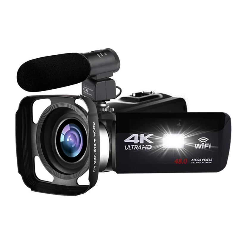 4K видеокамера 48MP ночное видение WiFi управление цифровая камера 3 0 дюймов