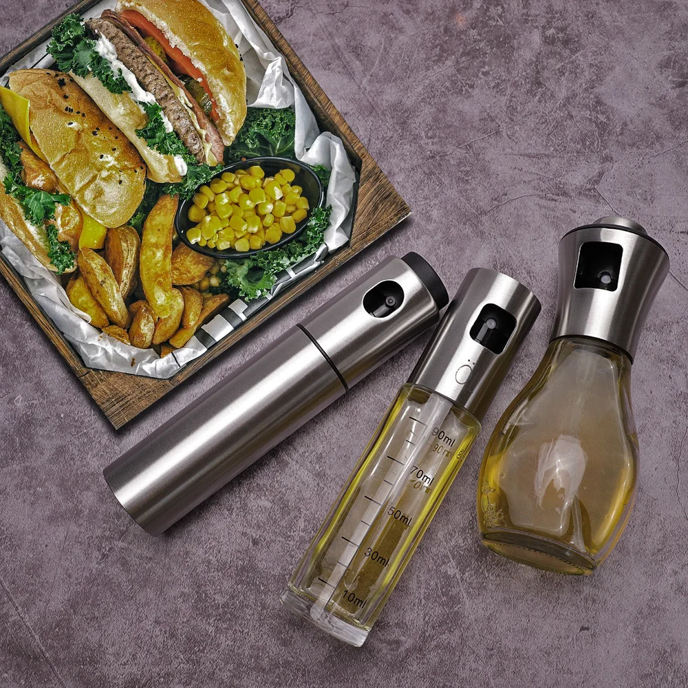 

Olive Oil Sprayer Dispenser for Cooking , BBQ and Air Fryer, Premium Glass Oil Vinegar Soy Sauce Spray for Grilling, Kitchen
