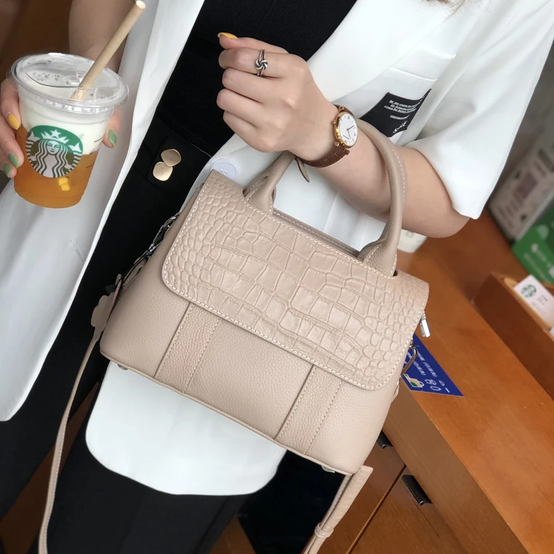 Кожаные сумки женская сумка большой вместимости новинка 2021 модная