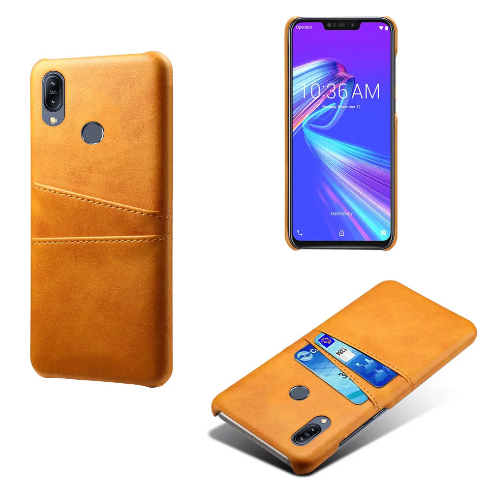 Кожаный держатель для карт чехол для телефона для ASUS ZC600KL ZB601KL ZB602KL ZA551KL ZB631KL ZB633KL ZB634KL из искусственной кожи чехол для ASUS ZB631KL - Цвет: Case-Orange