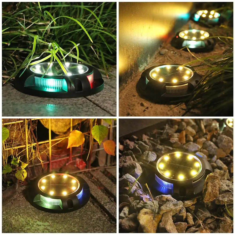 

Garden Decoration Lights 4+8 LED Solar Underground Lights Outdoor Path Way Garden Decking Underground Lamps
