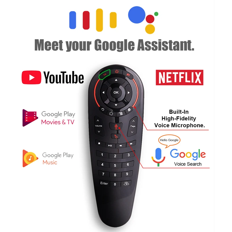 Пульт дистанционного управления g30 Air Mouse g30s fly airmouse 2 4G пульт Google Voice для Htv 6 box Xiaomi i9