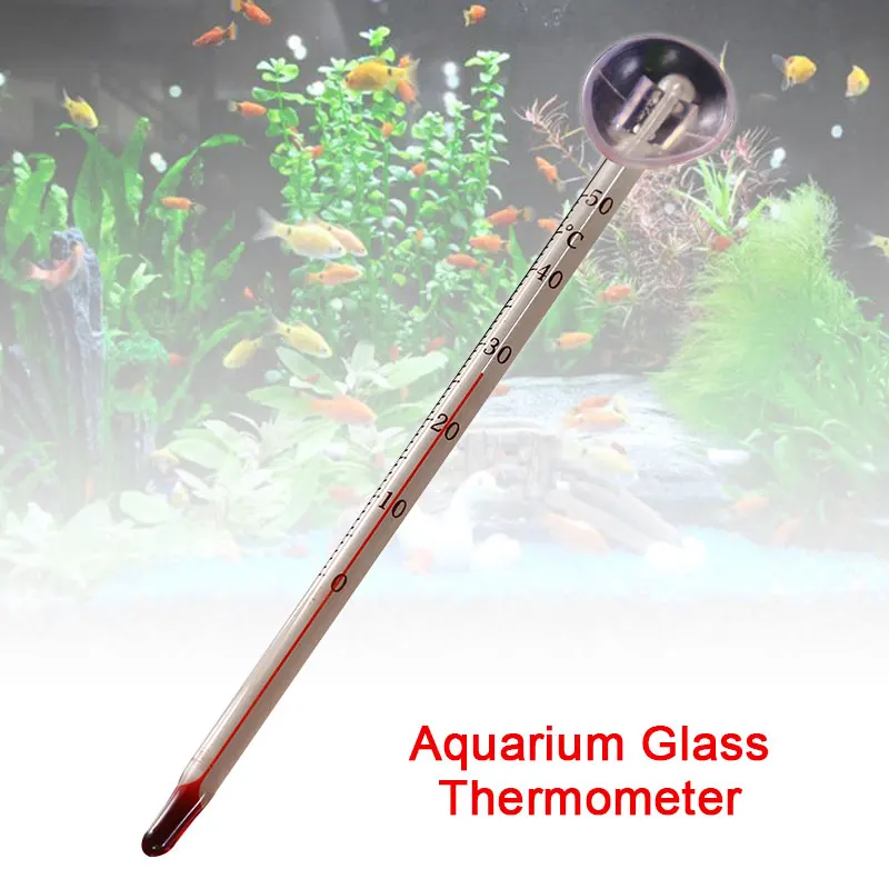 1 шт. термометр для аквариума с температурой всасывания стекло водонепроницаемый