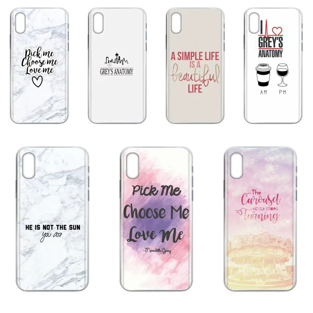 Мягкий хипстерский чехол Милые серые анатомии цитаты для Huawei Честь 4C 5A 5C 5X 6 6A 6X 7 7A