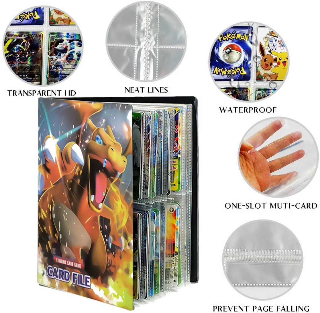 Альбом карт Pokemon классная книга 240 шт. Аниме игра торговая карта коллекционеров