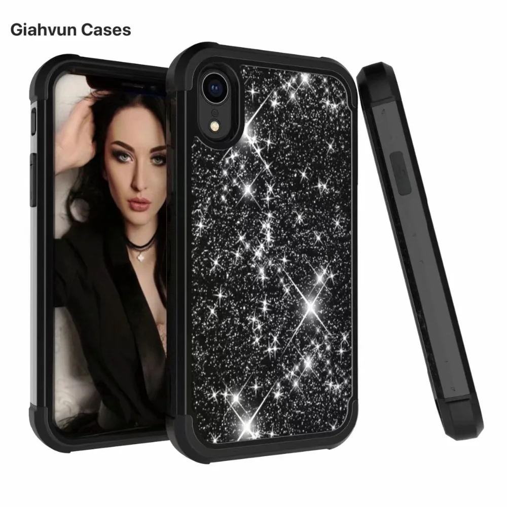 Блестящий ПК + Силиконовый чехол для iPhone XS MAX XR 6 6S 6G 7 8 S X plus 6plus 7Plus 8plus телефона |