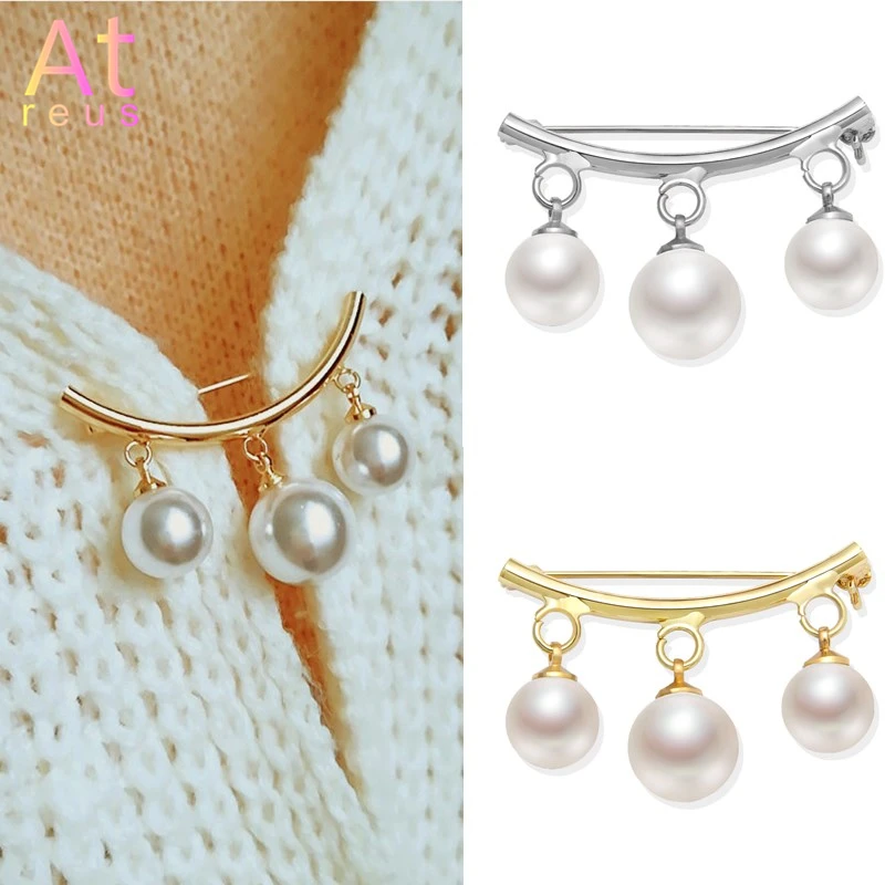 Женская Брошь с булавкой в виде русалки простая брошь Корейском стиле жемчугом