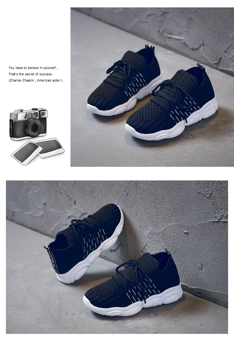 Children Casual Sneakers Spring Autumn Air Mesh Lace-up Sport Shoes Kids Sneakers Breathable Boys Girls Shoes