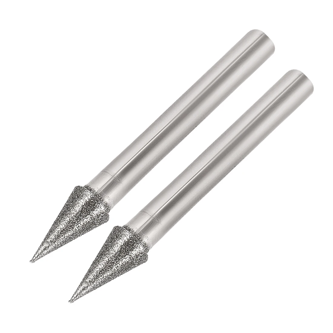 

uxcell Diamond Burrs for Rotary Tool 1/4-Inch Shank 10mm Tapered 120 Grit 2 Pcs Conial 8mm