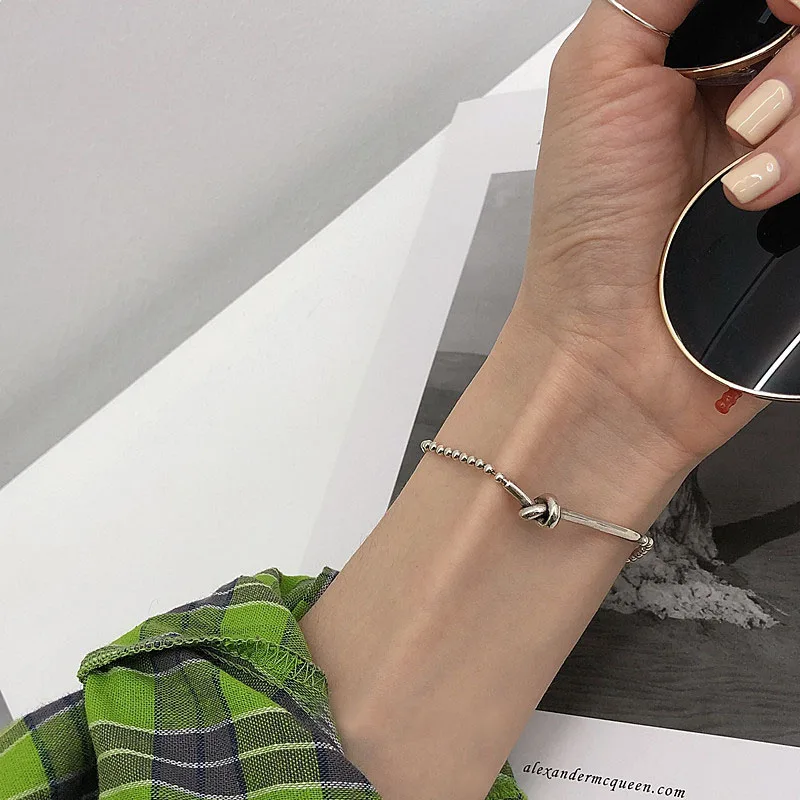 

Todorova Trendy Vintage Bracelet For Women Creative Simple Geometric Knot Bead Chain Birthday Party Jewelry Gifts