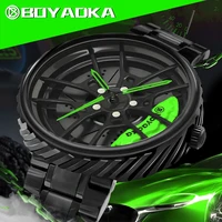 2021 mens watches rim hub watch wheel wristwatch clock sport car custom design creative men wrist watch relogio masculino