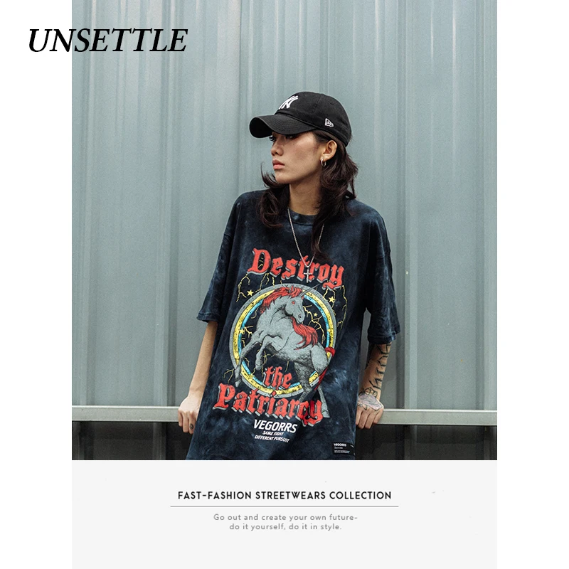 Футболка мужская с принтом тай-дай уличная одежда в стиле хип-хоп Повседневная