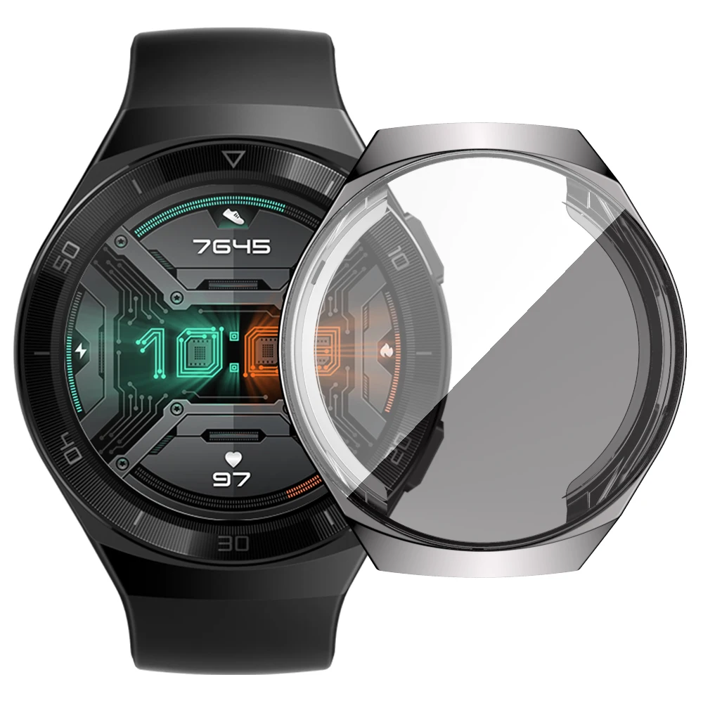 Мягкий защитный чехол для Huawei Watch GT 2E 2 шт. бампер из ТПУ часов E с полным покрытием