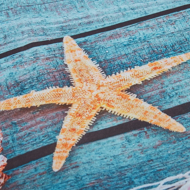 Горячее предложение-Ретро настил из голубого дерева рыболовная сеть Раковины