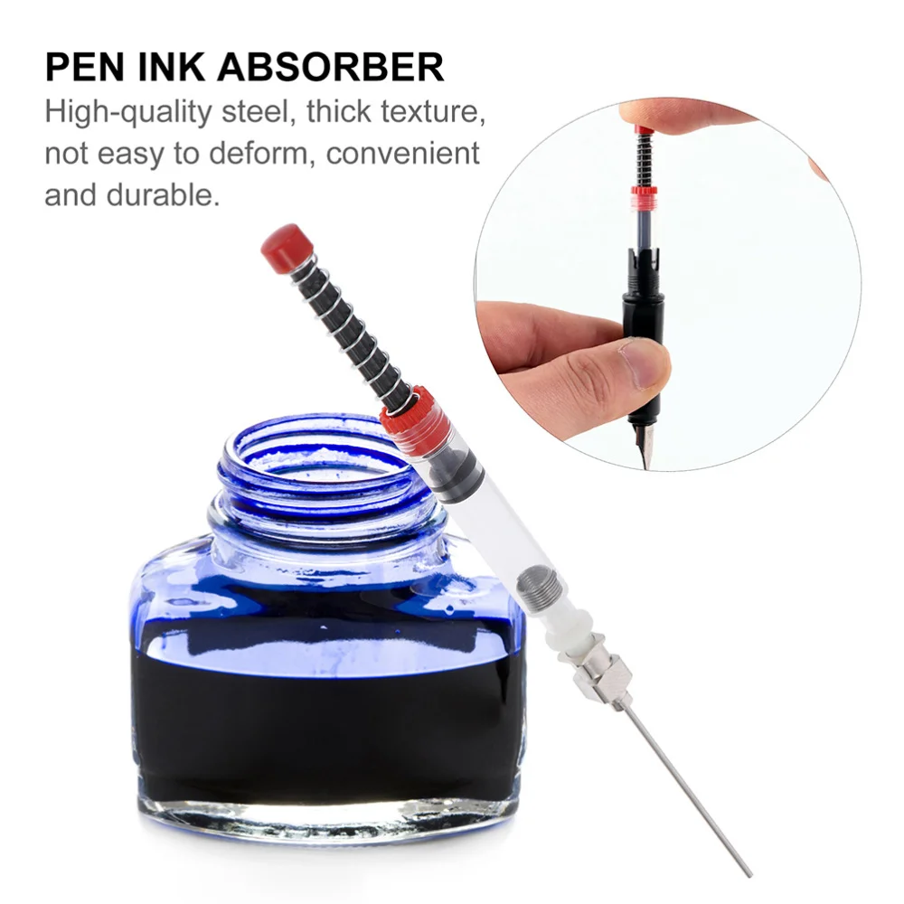 

4pcs Fountain Pen Spring Filler Ink Auxiliary Absorber Ink Syringe Supplies