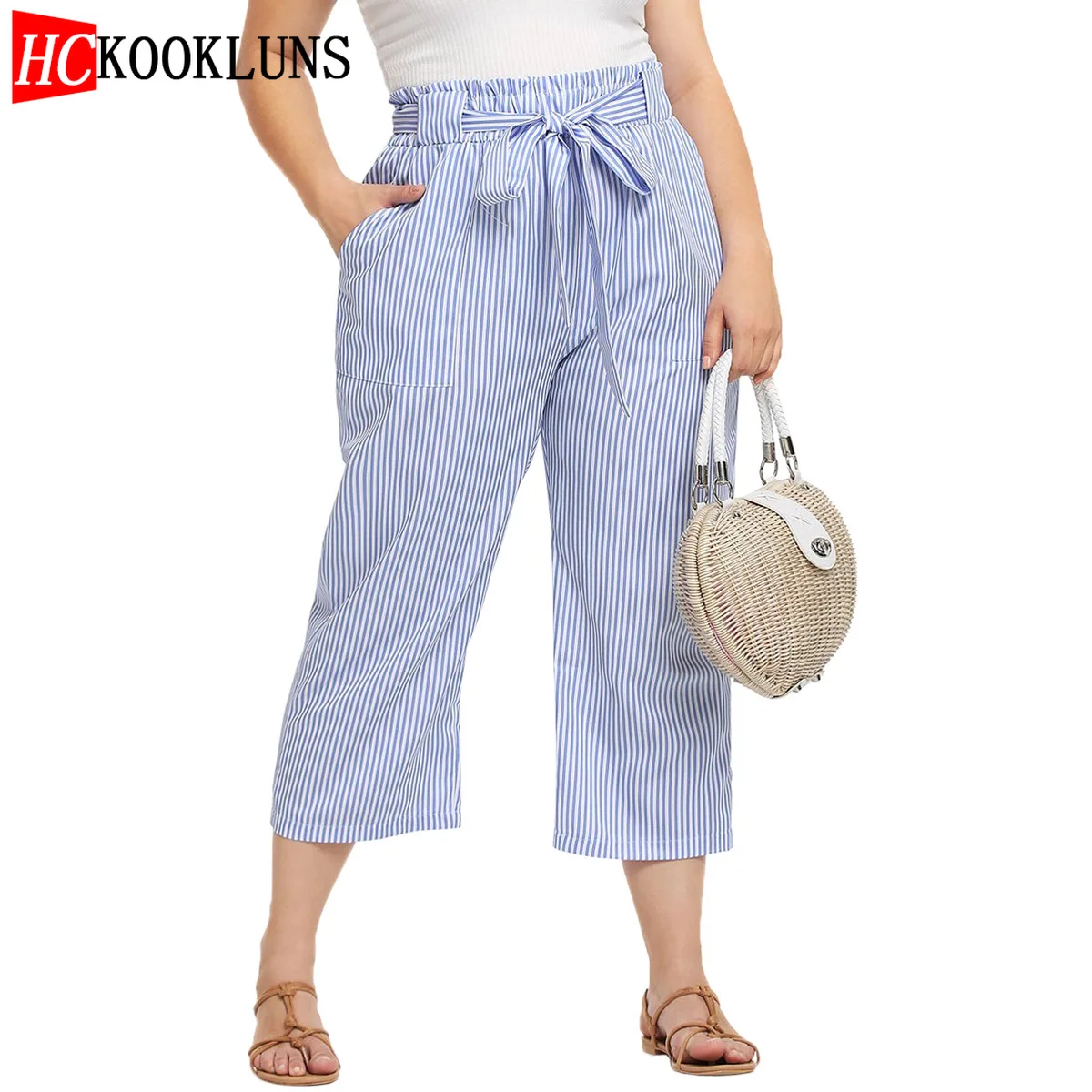 Женская обувь Сезон весна лето размера плюс штанишки икроножной длины для женщин