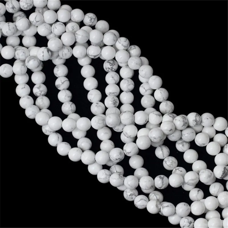 

Natural Round White Turquoises Loose Beads 4/6/8/10 Mm for Jewelry Making DIY Beadbracelet and Exquisite Gift