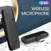 new wireless lavalier microphone portable audio video recording mic for iphone android youtube live game mobile phone camera