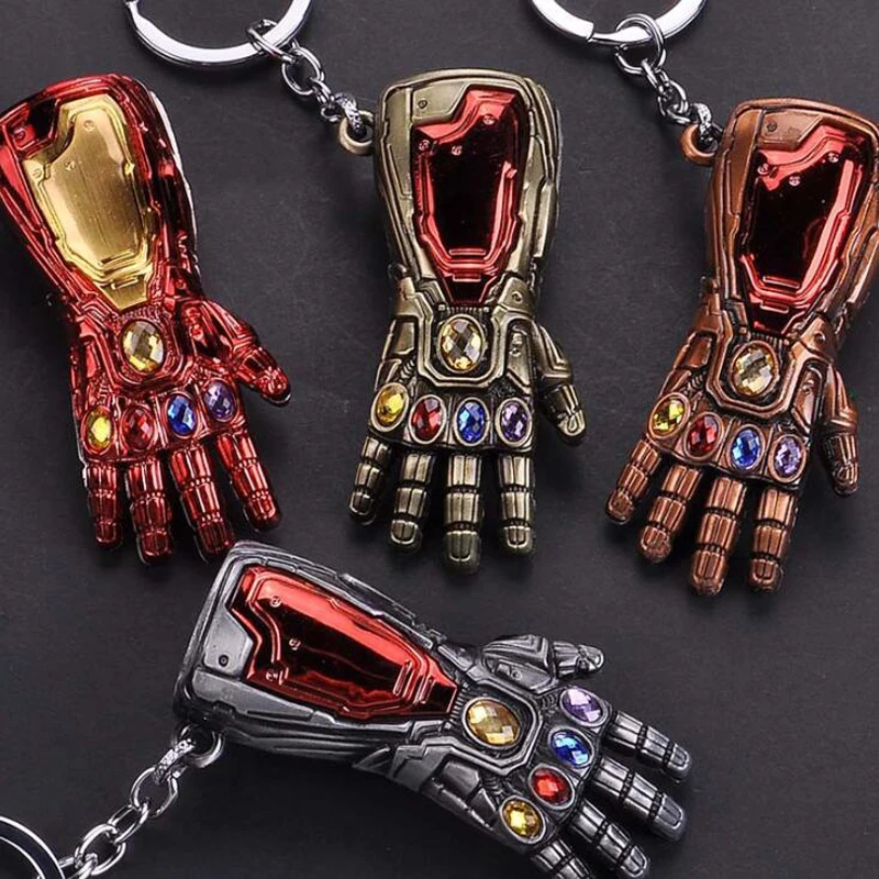 10 шт./лот Мстители 4 танос перчатки для рук брелок фильм Marvel тема автомобильный