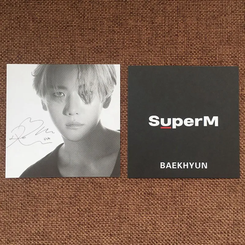 K-pop SUPERM ЛОМО карта с фотографией супер м Подпись Фотокарта плакат BAEKHYUN MARK KAI десять LUCAS TAEMIN TAE YOUNG 7 шт./компл