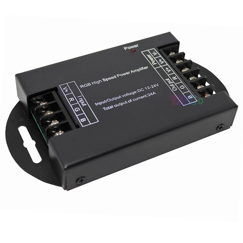 

DC12-24V Led RGB усилитель 24A 3 канала высокой Скорость Мощность Выход 288W усилитель усиления цветных (RGB) светодиодных лент ретранслятор контроллер