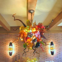 luxury chandelier handmade murano glass hanging hallway light fixtures led colored gorgeous chandeliers for indoor home