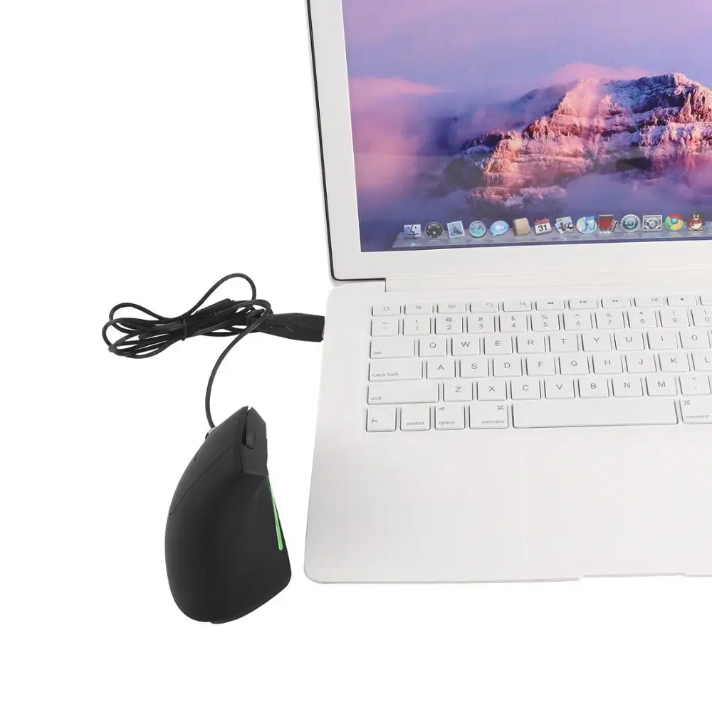 Мышь компьютерная оптическая вертикальная 1600DPI светодиодный светодиодная