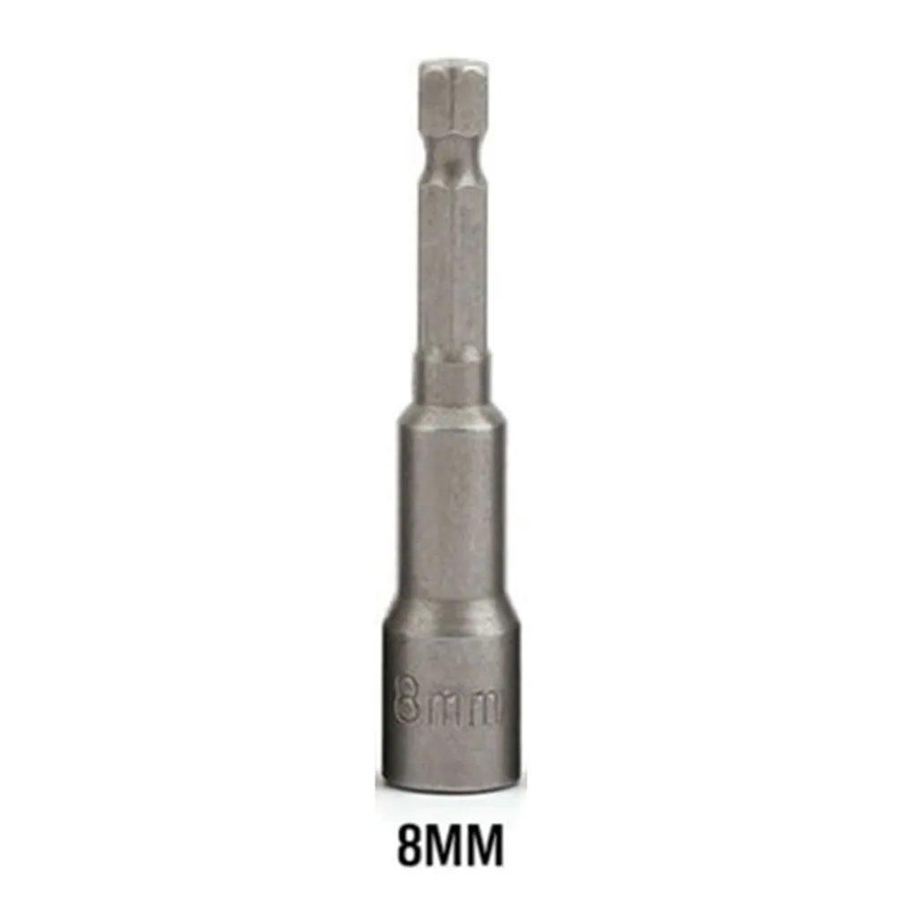 

10Pcs 8 Mm Hex Socket Magnetic Nut Driver Set Socket Adapter Magnetic Tech Screw Driver Tek Bit Drill Nut